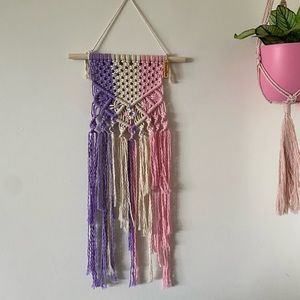 Colorful macrame wall hanging